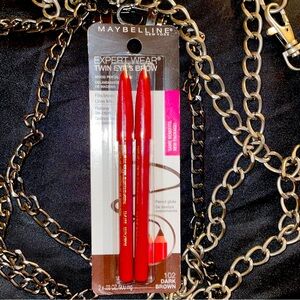 💕Maybelline Dark Brown New York Expert Wear Twin Brow and Eye Pencils